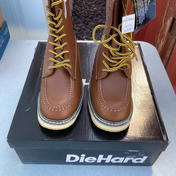 Die Hard Shoes New Die Hard Sure Track Boots Mens 95d Brown Leather